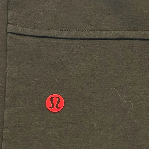 Lululemon Jogger Black Stretch French Cuff Ted Logo Mens Size XL